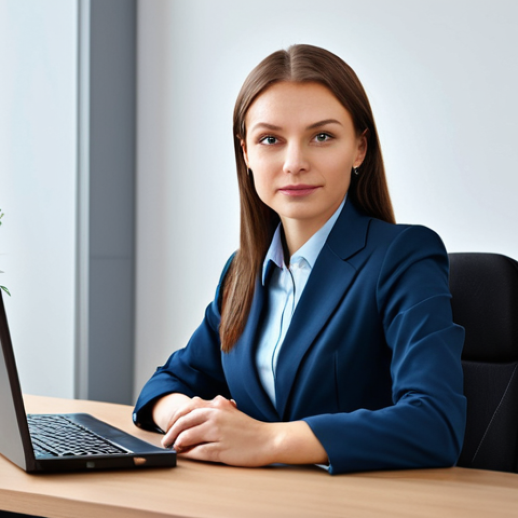 힌두교 경전 바가바드 기타 - **

"A professional businesswoman in a modest business suit, sitting at a desk in a modern Moscow of...