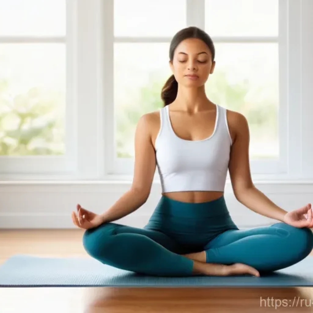 힌두교와 음향학 옴 - **Image Prompt 1: Inner Peace and Individual Practice**
    A serene woman in her early 30s, with a ...